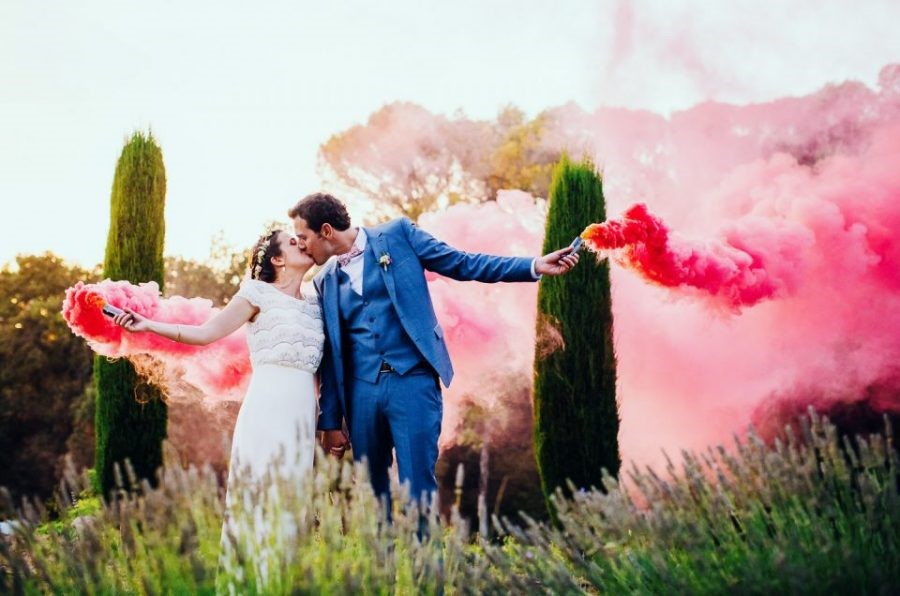 fumigènes mariage