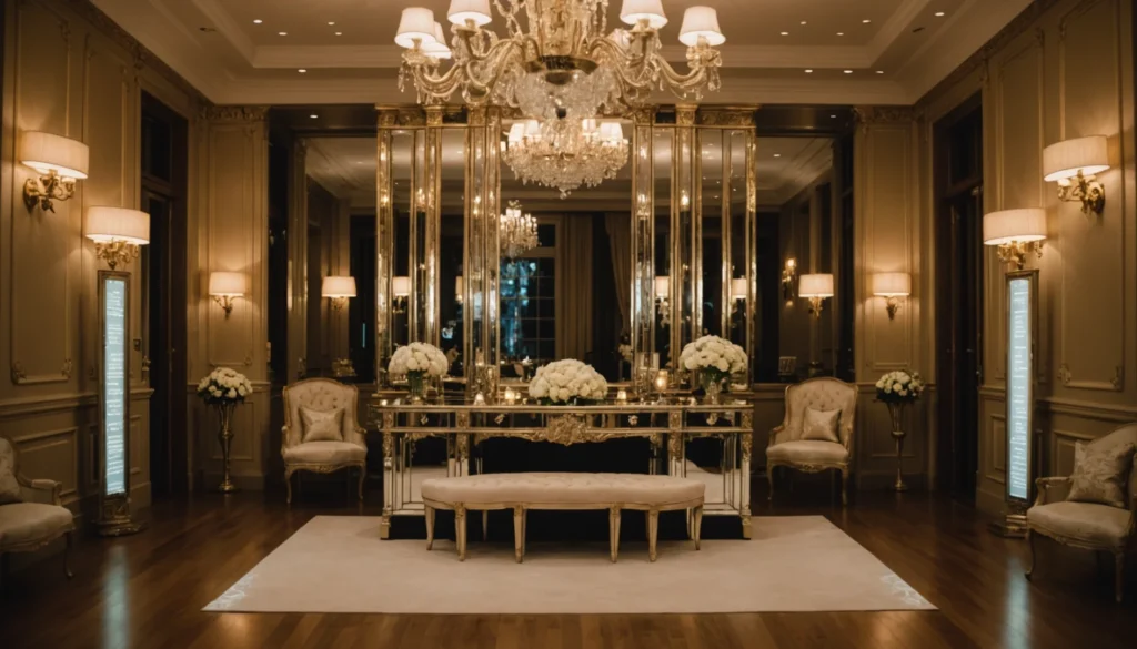 plan de table miroir
