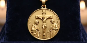 Médaille à symbole chrétien en or : quand chaque motif raconte une histoire de foi