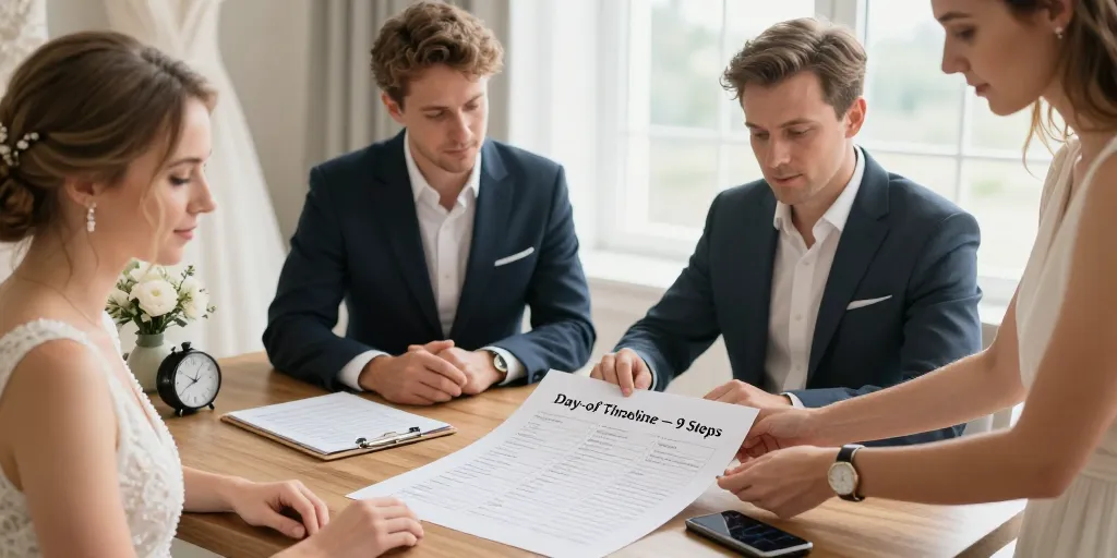 planning jour j mariage